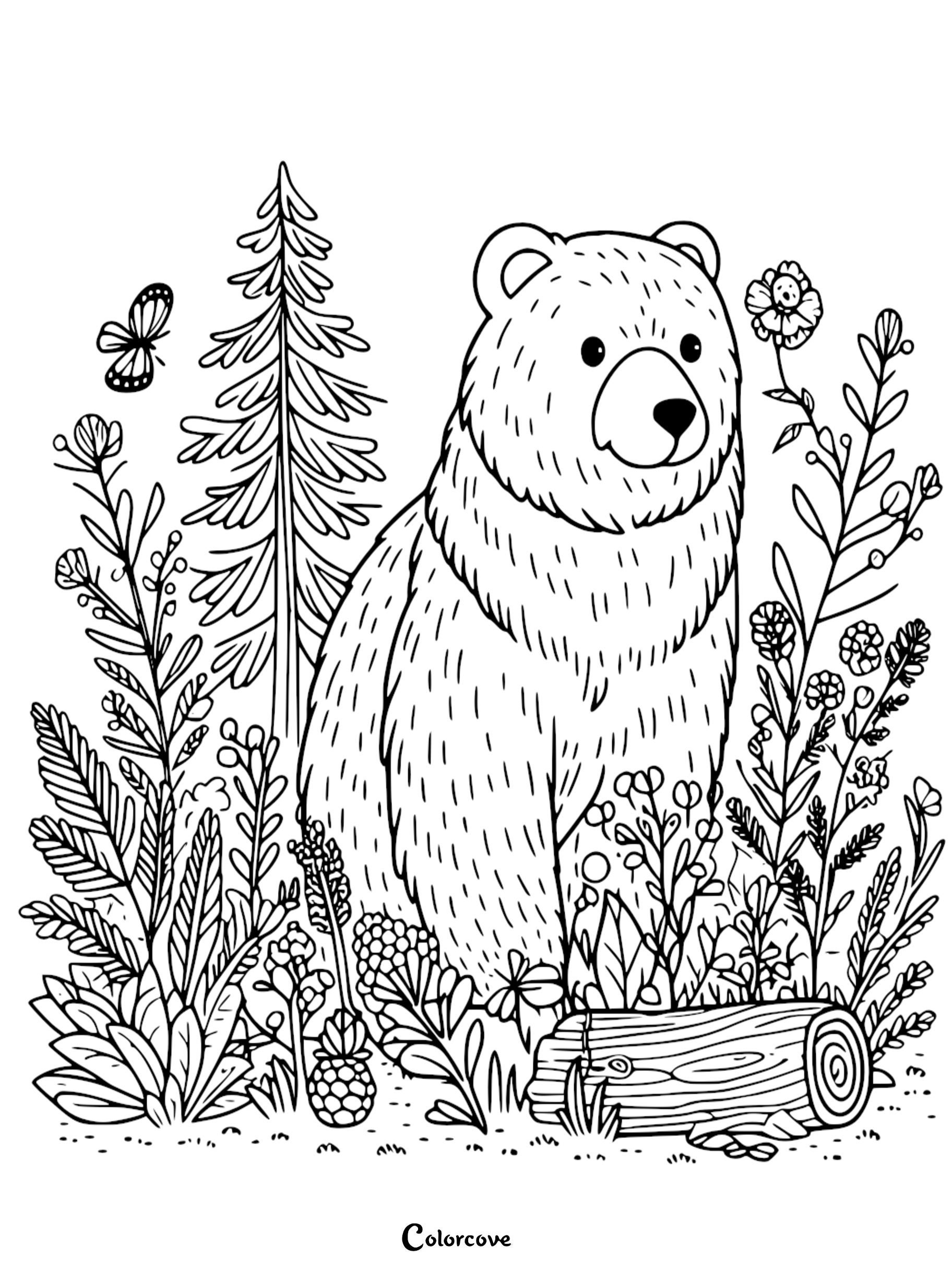 a bear in a forest