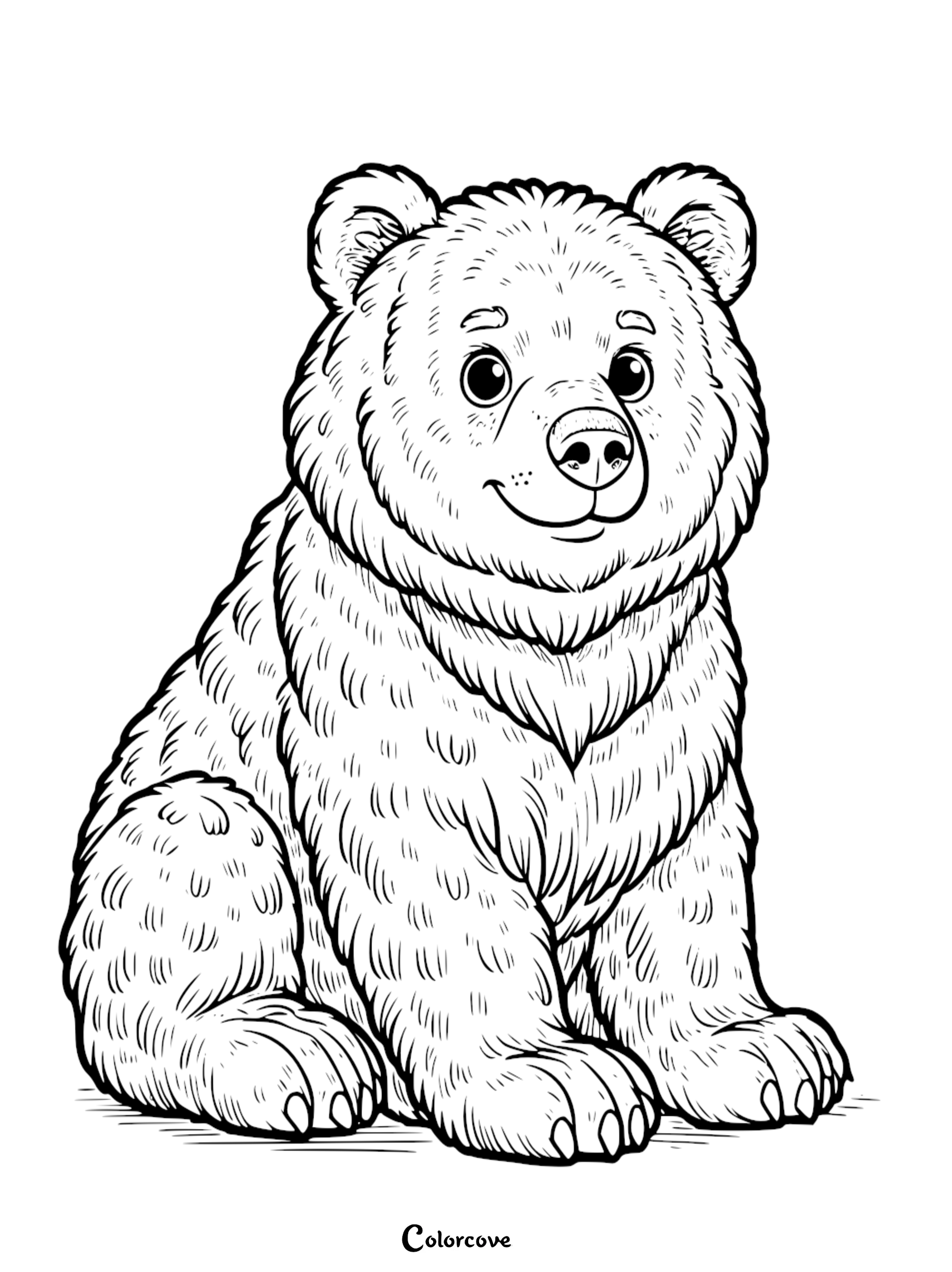 a cartoon of a bear