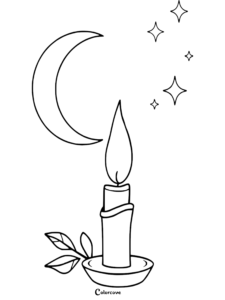 31 Free Relaxing Candle Coloring Pages