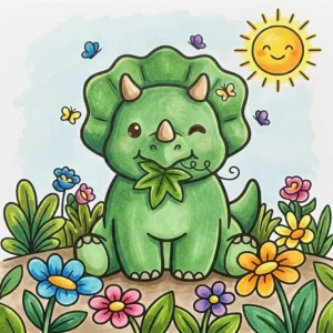 73 Cute Dinosaur Coloring Pages: Adorable Prehistoric Fun