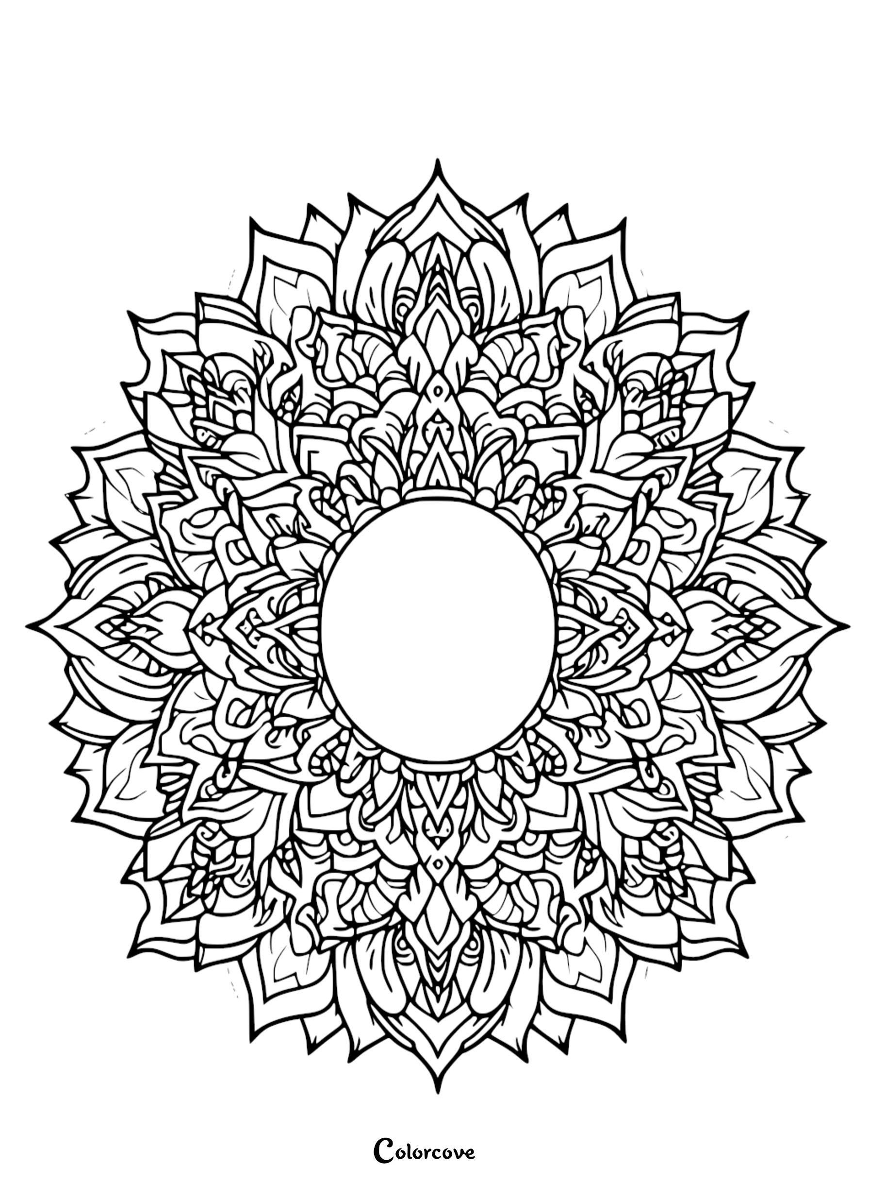 a black and white circular pattern