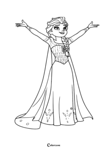 42 Elsa Coloring Pages: Free Printable Snow Queen Sheets