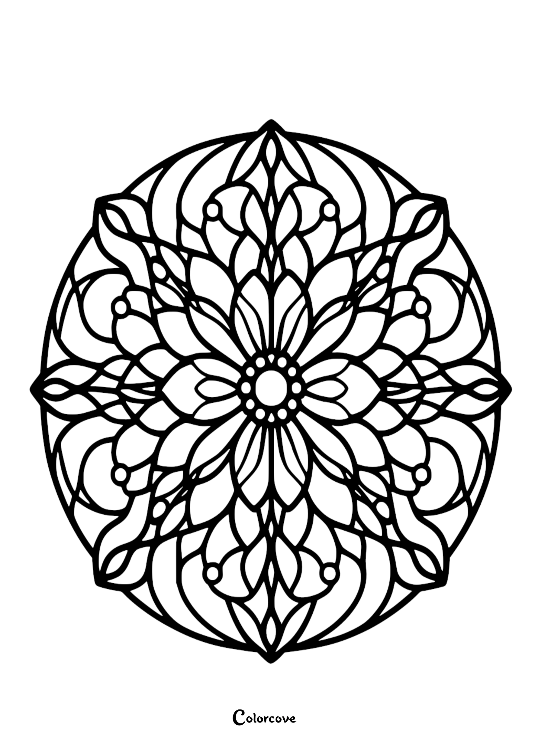 a black and white circular pattern