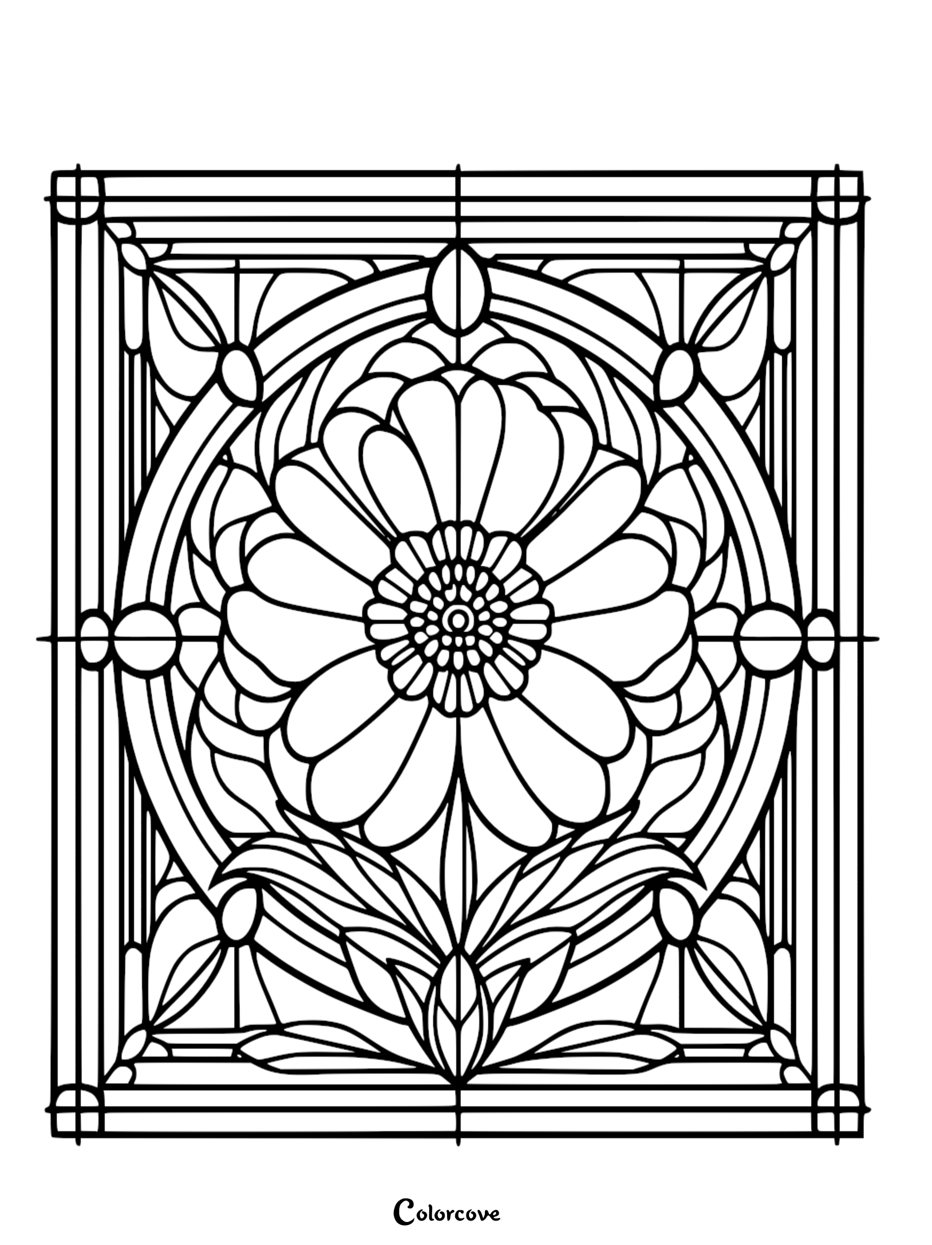 a black and white drawing of a flower