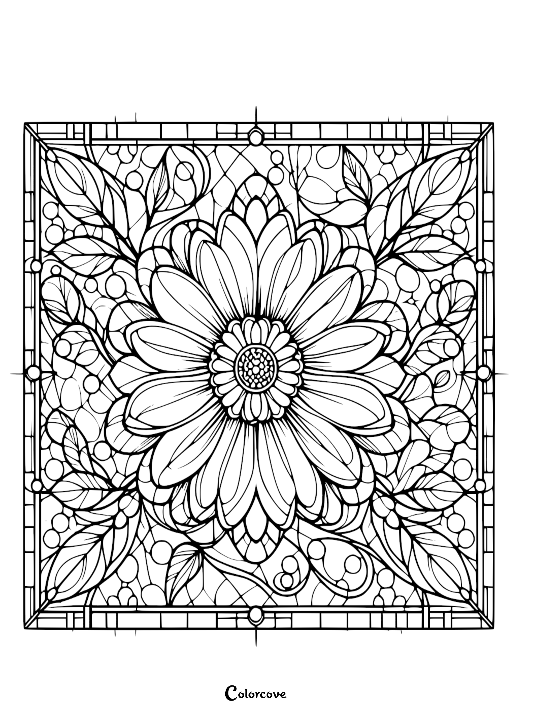 a black and white drawing of a flower