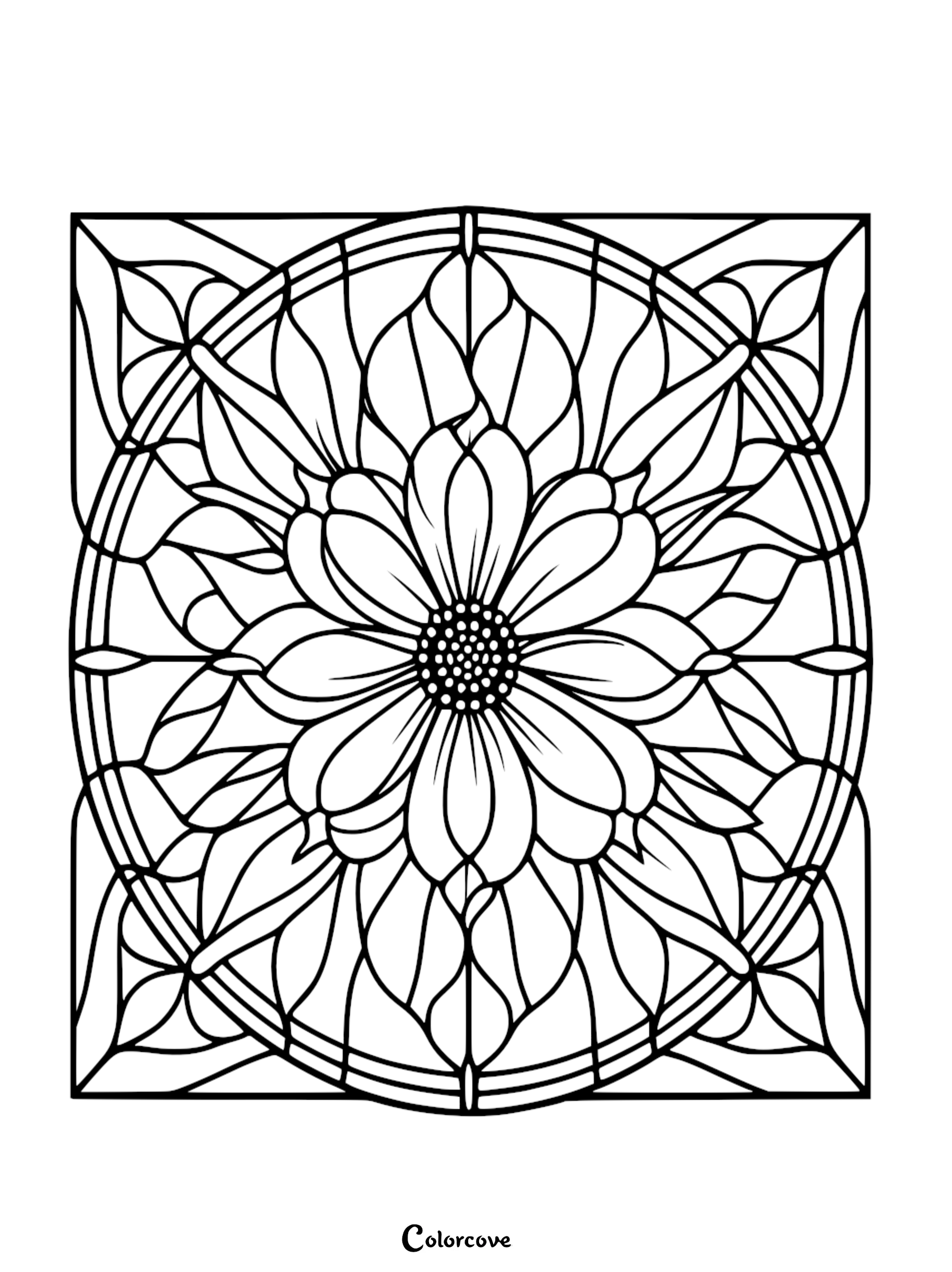 a black and white flower design