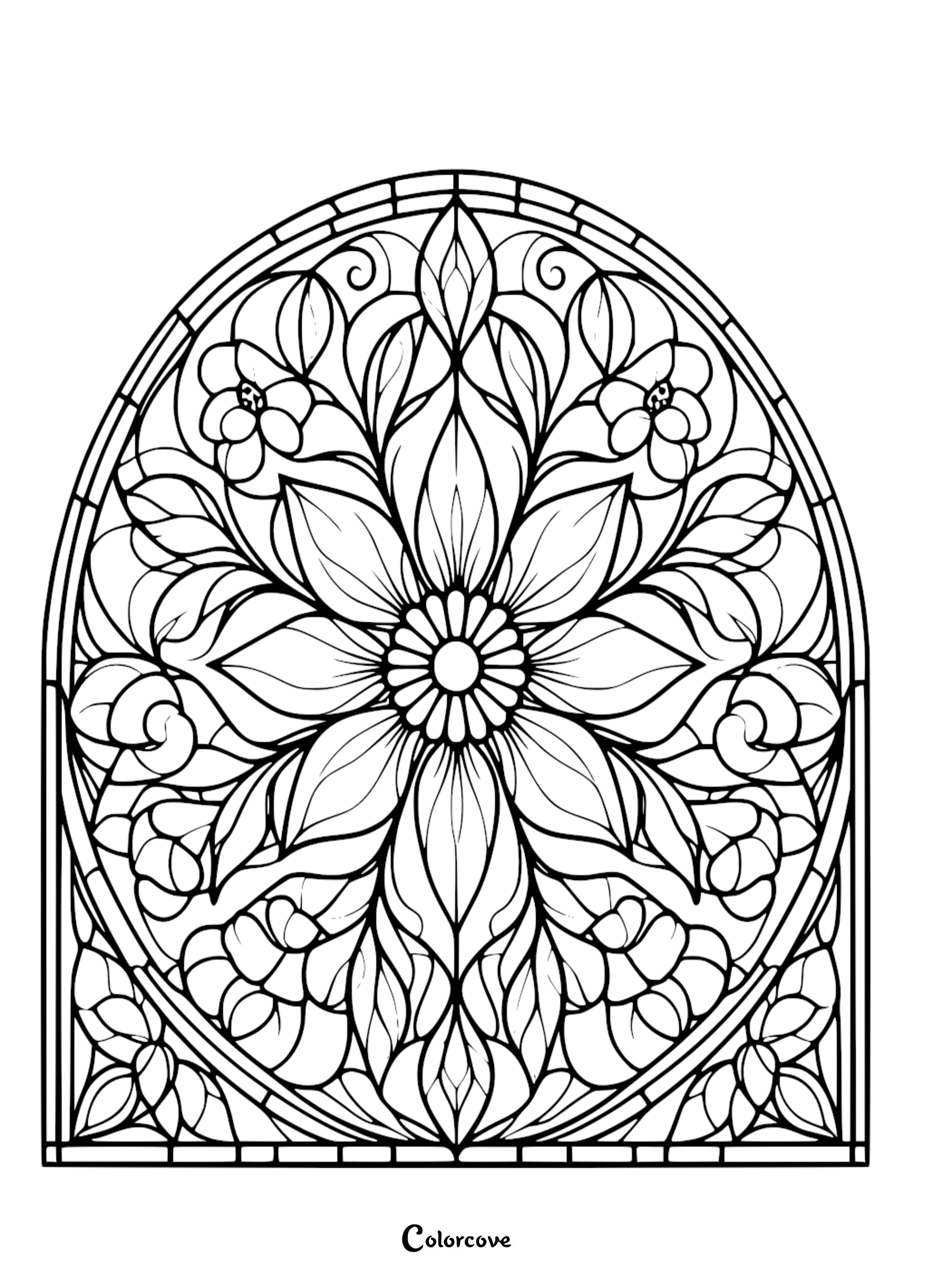 a black and white drawing of a flower design