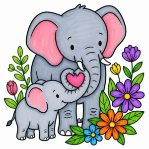 43 Mommy & Me Coloring Pages: Heartwarming Bonding Art