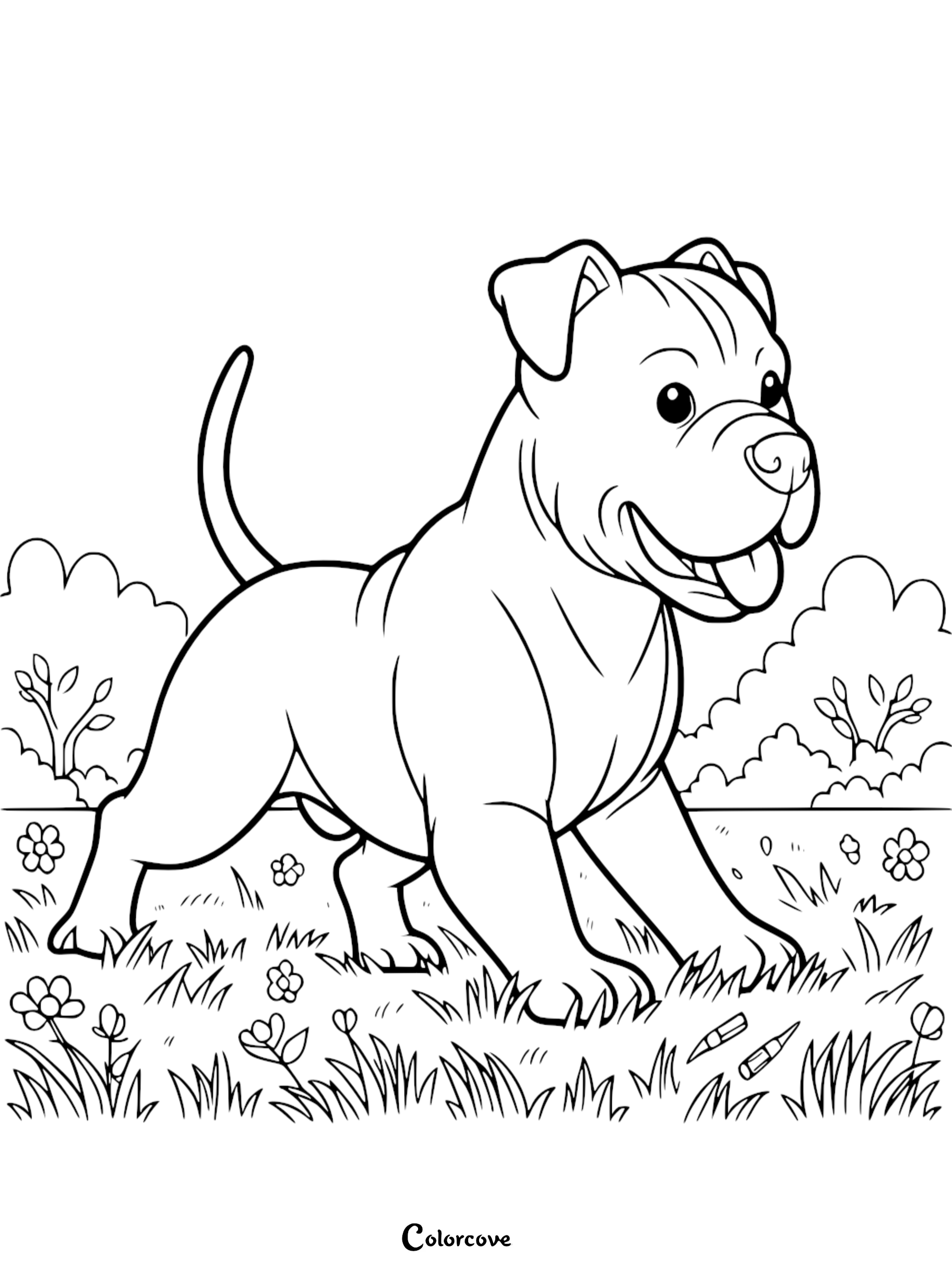 a cartoon of a dog