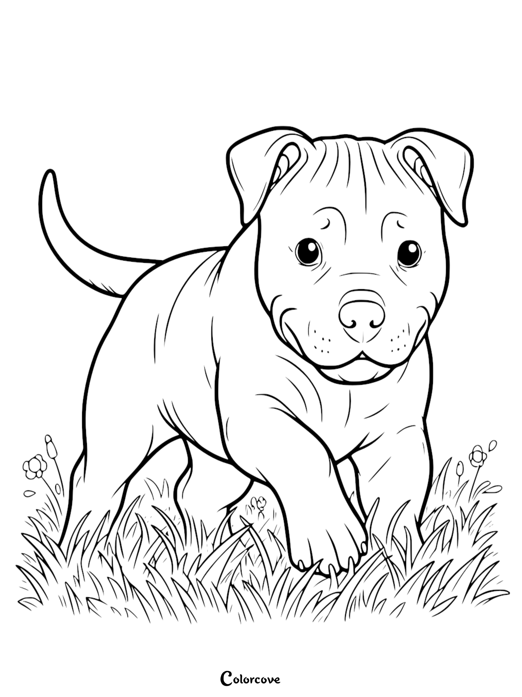 a drawing of a dog
