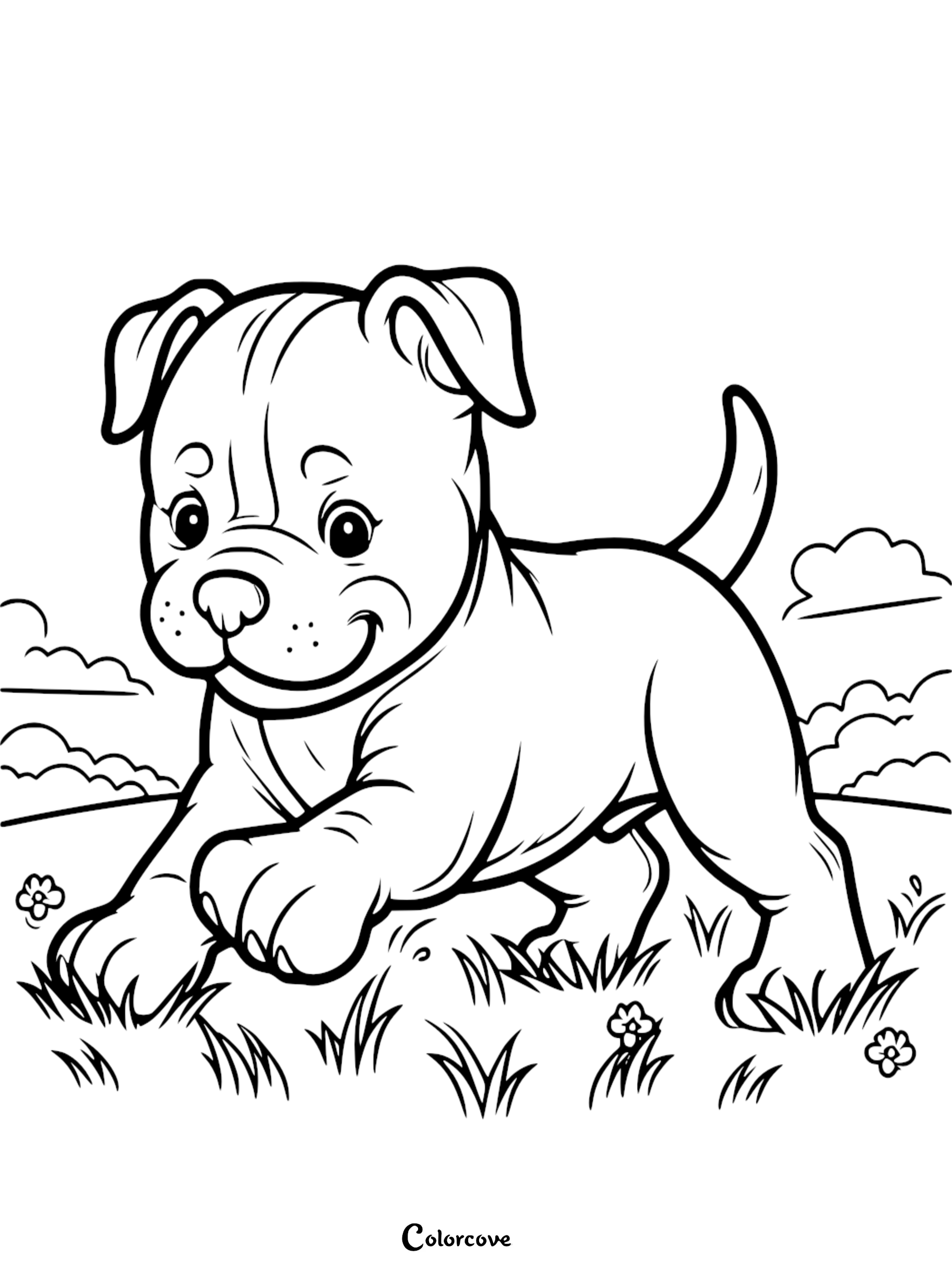 a black and white drawing of a dog