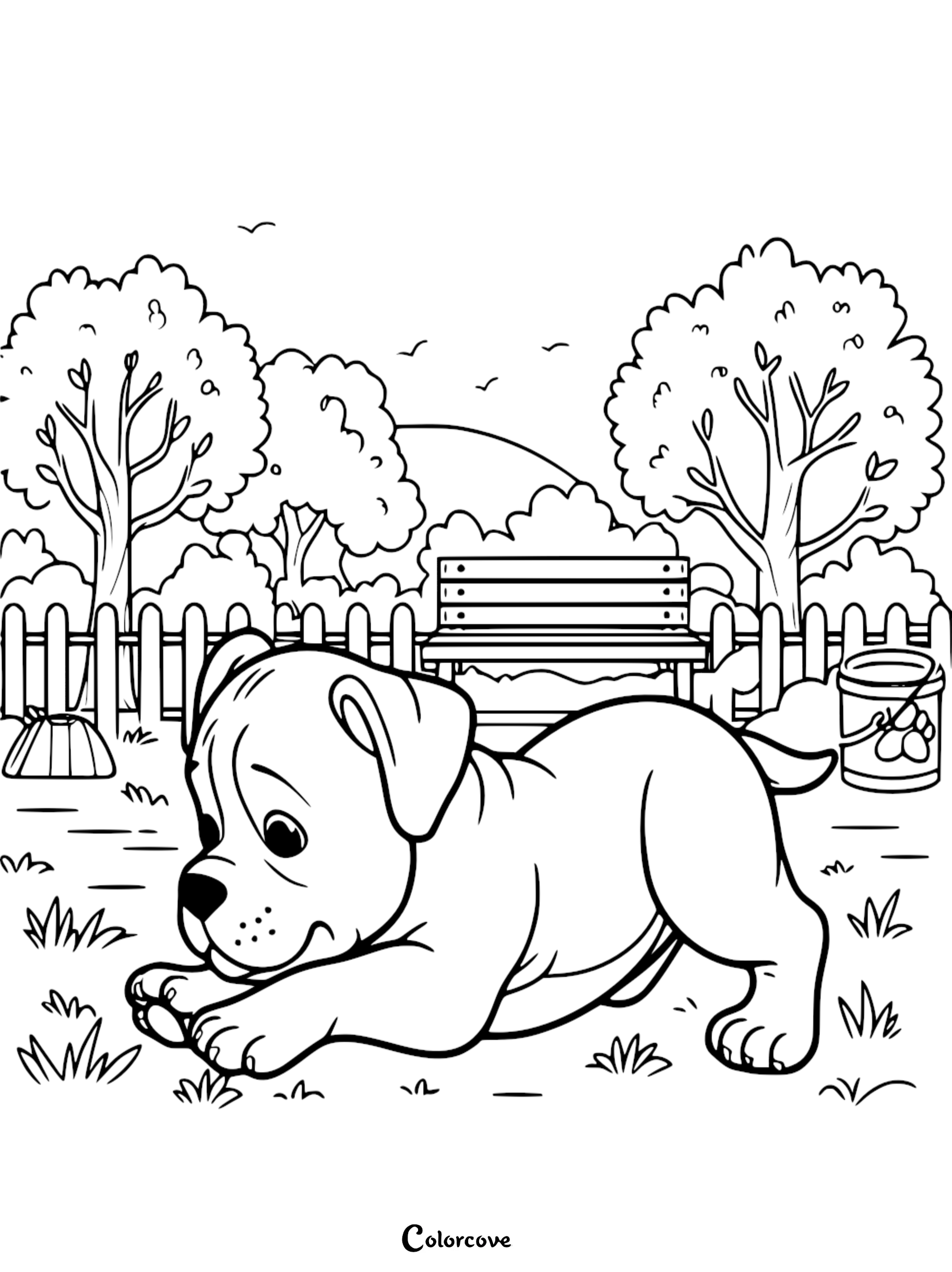 a black and white drawing of a dog