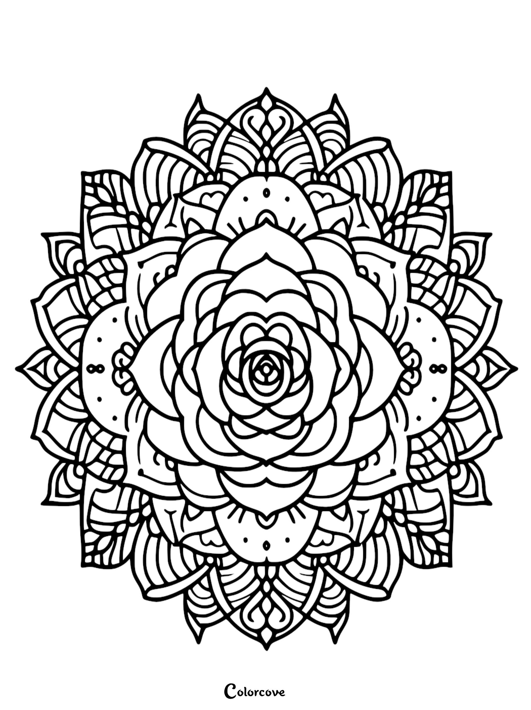 a black and white circular pattern