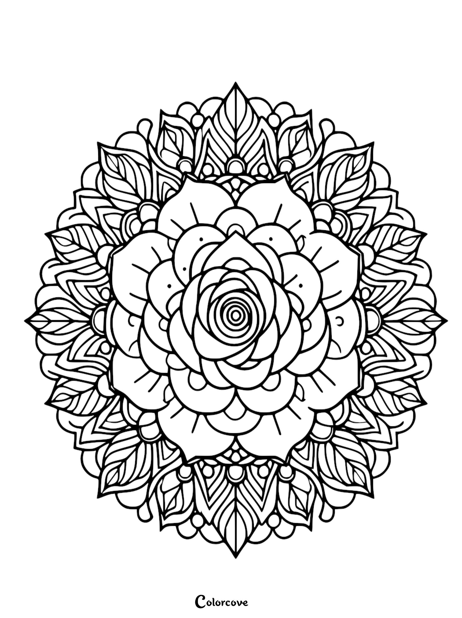 a black and white circular pattern