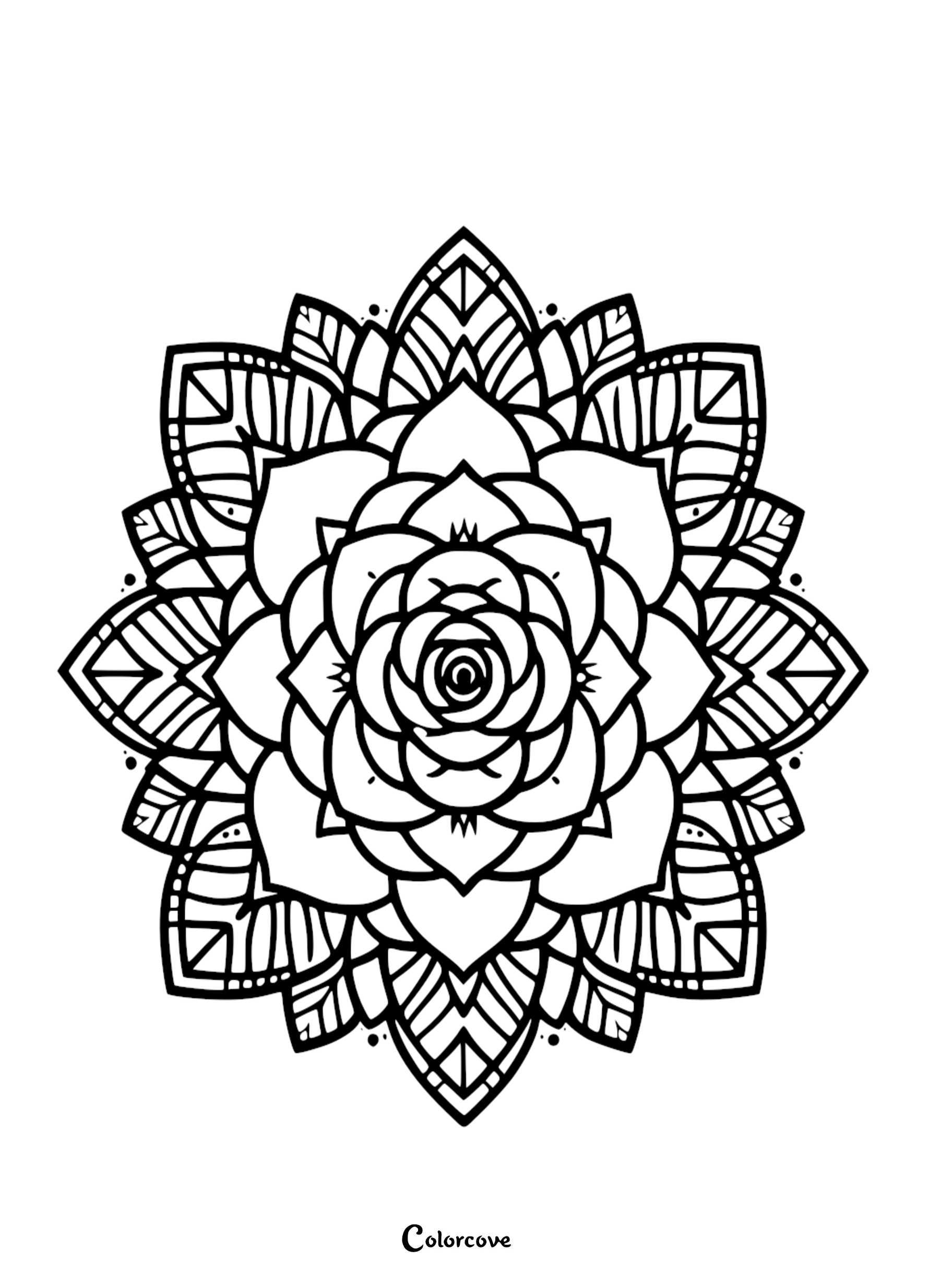 a black and white flower design