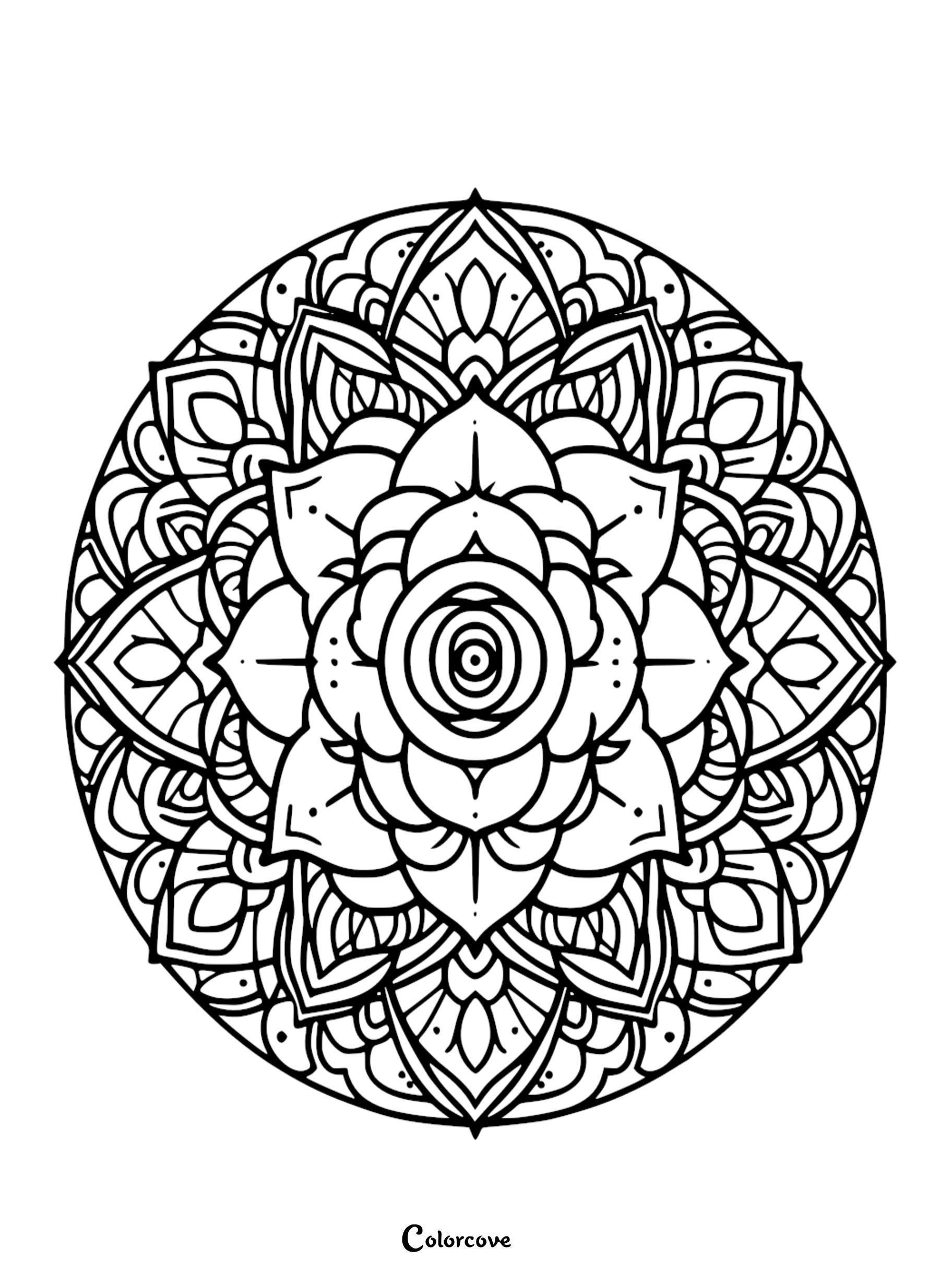 a black and white circular pattern