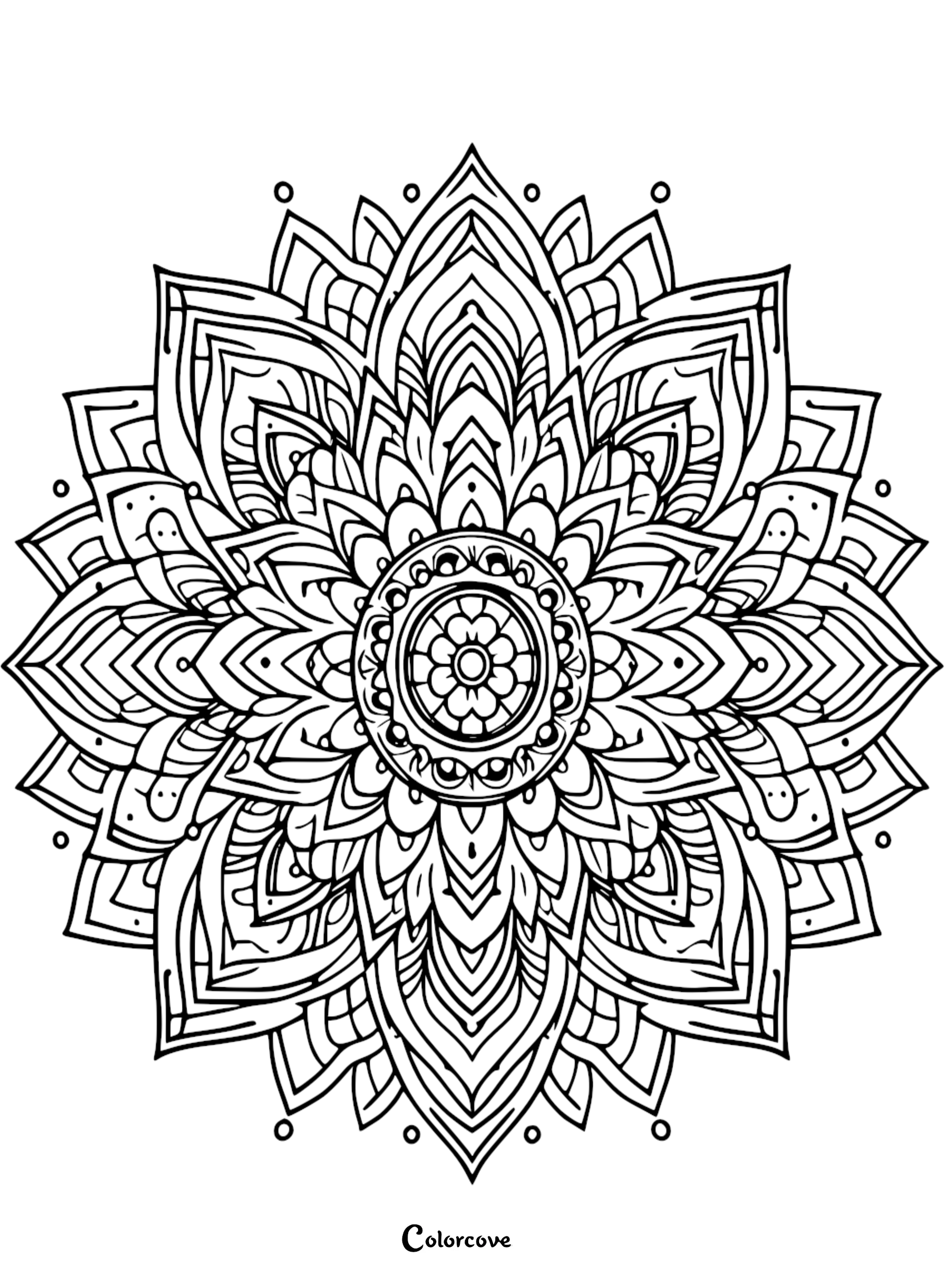 a black and white mandala