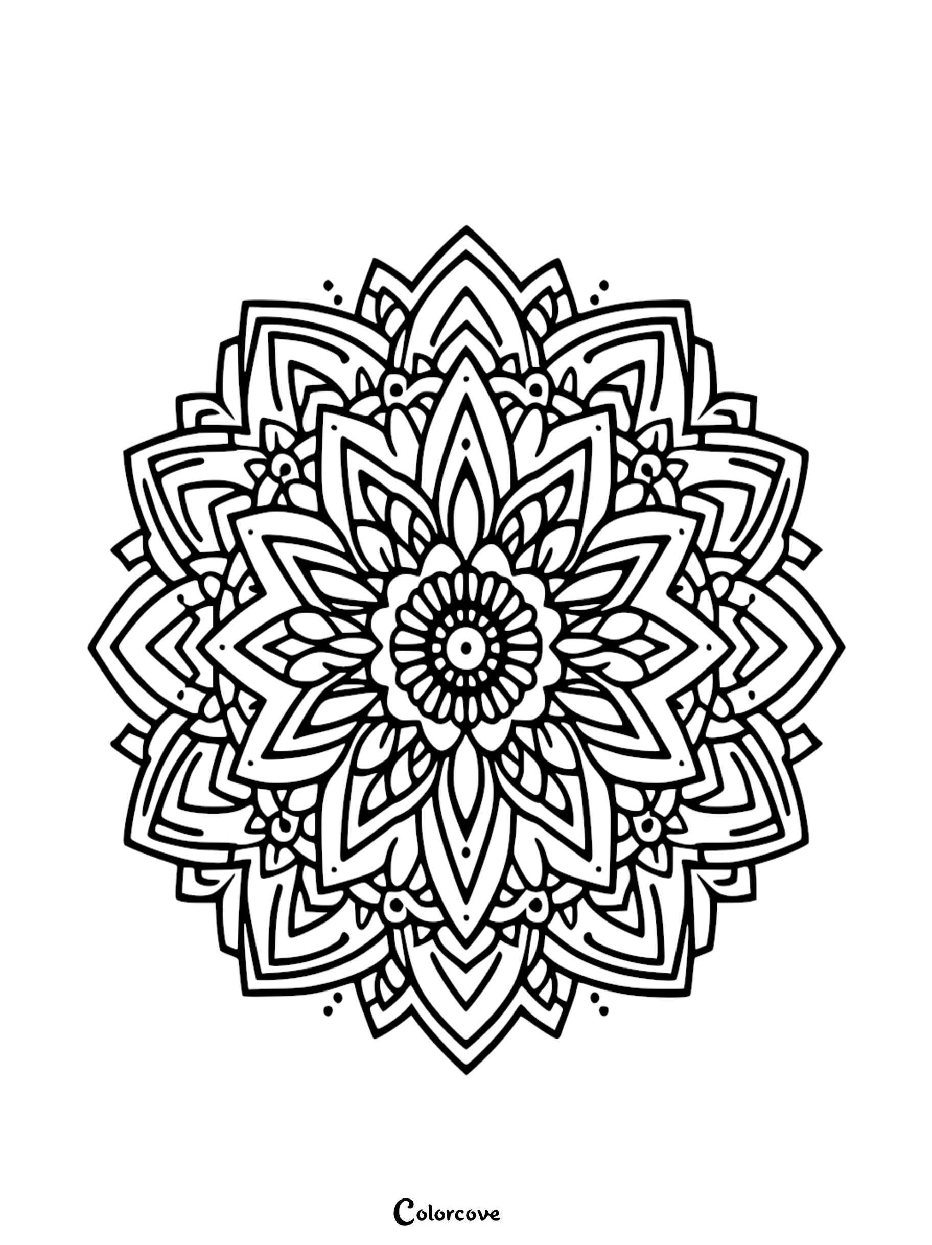 a black and white circular pattern