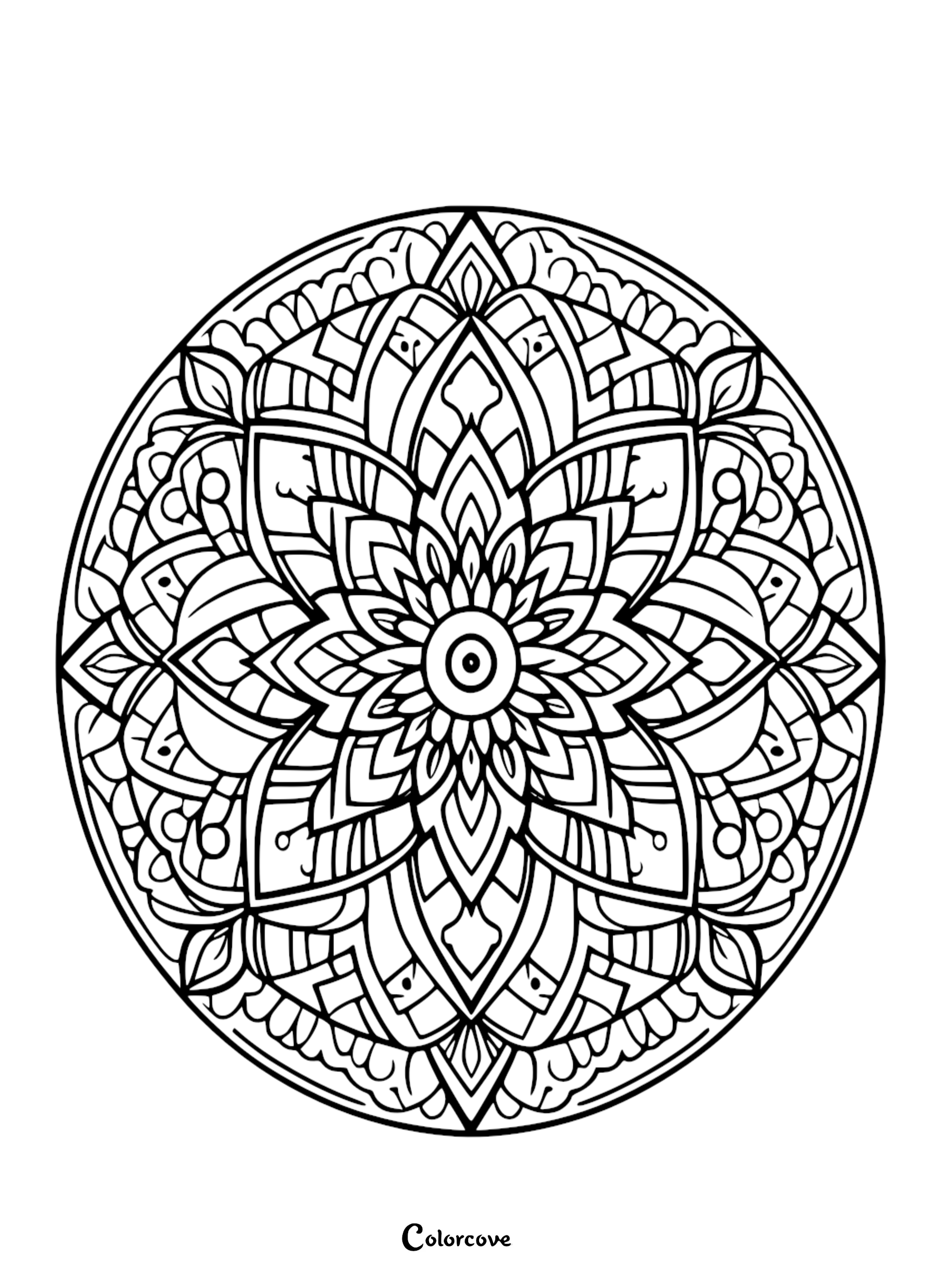 a black and white circular pattern