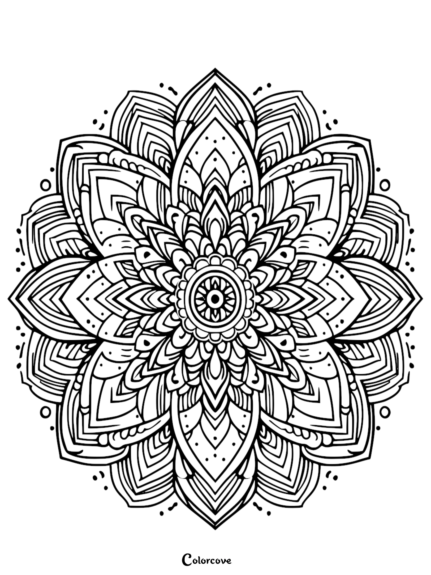 a black and white mandala
