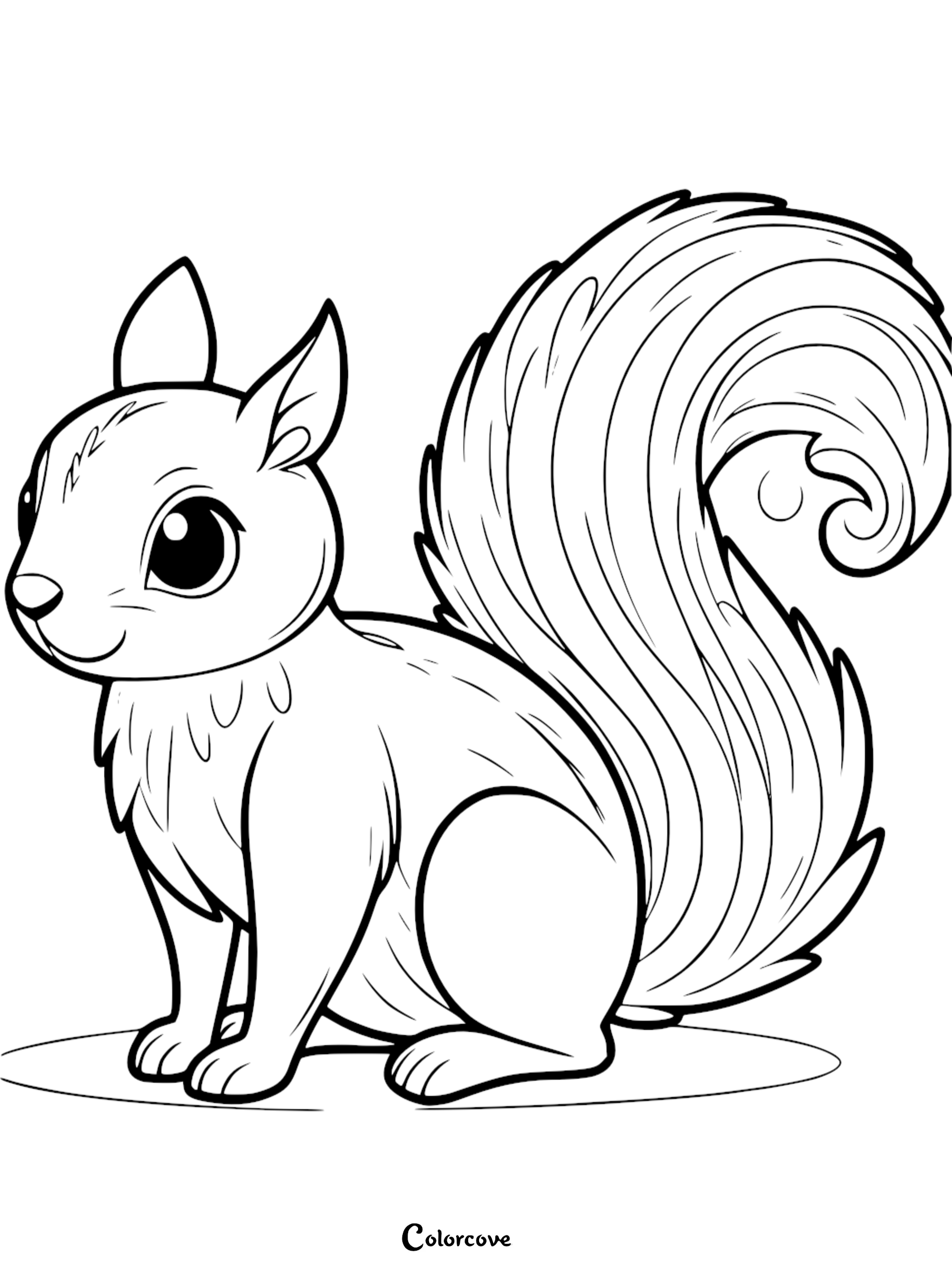 a drawing of a squirrel