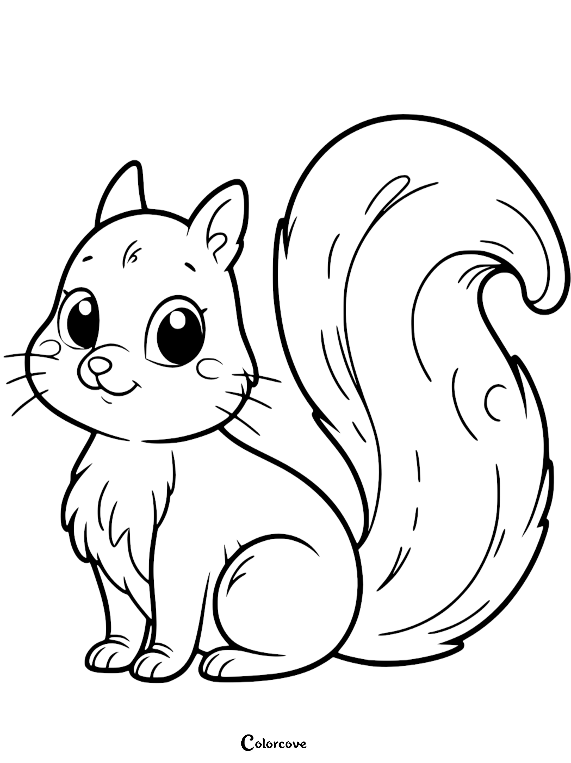 a cartoon of a squirrel